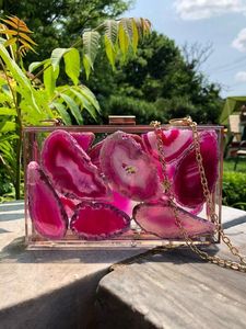 กระเป๋าคลัทช์เรซินทำด้วยมือปรับแต่งได้เป็นมิตรกับสิ่งแวดล้อมแฟชั่นฤดูร้อนการตกแต่งดอกไม้ใช้ทุกวันและตอนเย็น - Product Image 2