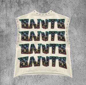 เสื้อกล้ามครอปสไตล์ลำลองของผู้ชายเสื้อออกกำลังกายผ้าฝ้าย100% หนาพิมพ์โลโก้ DTG - Product Image 2