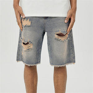 Pantalones vaqueros de mezclilla para hombre de mejor diseño, pantalones cortos de mezclilla de verano de alta calidad, pantalones vaqueros cortos para hombre, pantalones vaqueros personalizados, pantalones cortos de mezclilla informales - Product Image 5