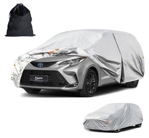 Housse de voiture 6 couches personnalisé<span class=keywords><strong>e</strong></span> imperméable tous temps pour automobiles, couverture complète extérieure contre la pluie et le soleil, protection UV - Product Image 1