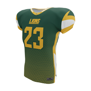 Maillot de football américain personnalisé, imprimé par sublimation, motif floral, nom de l'équipe, numéro, couleurs sur le devant, manches courtes - Product Image 4