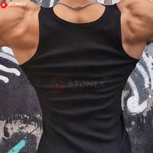 Vente en Gros Logo OEM Personnalisé Respirant Haute Qualité Polyester/Coton Sports Hommes Entraînement Gym Musculation Débardeur Gilet Singlet - Product Image 6