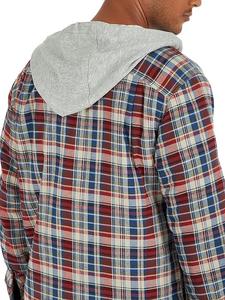 Servicio OEM Chaqueta camisera de franela con etiqueta personalizada transpirable a prueba de viento con capucha Chaqueta de franela de talla grande - Product Image 6