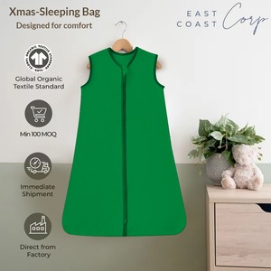 Navidad bebé durmiendo TOG 0,5 saco de dormir de algodón orgánico suave ideal para clima cálido bebés y niños pequeños diseño festivo - Product Image 2