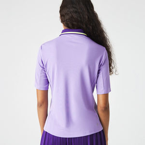 Mejor venta de las mujeres para Polos 100% algodón transpirable Casual sólido personalizable Logo caliente colorido en blanco para Polo camisa para - Product Image 2