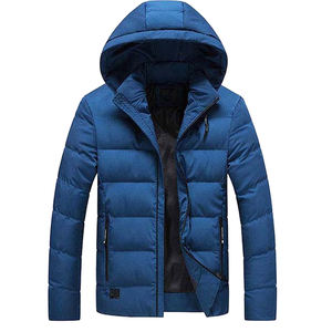 Ropa de calle informal de alta calidad OEM para hombre, chaqueta gruesa acolchada con burbujas, patrón de puntos, cuello levantado, cierre de cremallera, frente de invierno y otoño - Product Image 3