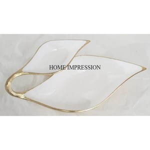 ถาดเสิร์ฟอลูมิเนียมเคลือบทองเกรดสูงถาดเสิร์ฟของตกแต่งโต๊ะขนาดใหญ่ดีไซน์เนอร์ - Product Image 6