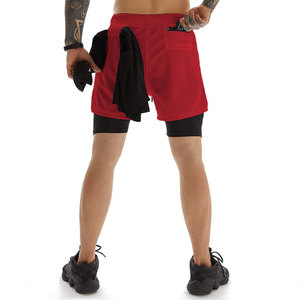 Pantalones Cortos Deportivos Casuales para Hombre, Cintura Elástica, 100% Poliéster, Secado Rápido, para Gimnasio y Correr, Venta al Por Mayor - Product Image 4