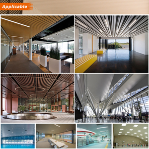 Màu đỏ trắng hoặc màu xám kim loại V C hình giả Hợp kim nhôm dải trang trí trần cho trạm xăng - Product Image 6