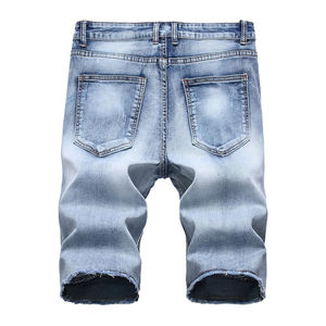 Short en jean tricoté taille moyenne de haute qualité pour hommes Style droit décontracté avec 100% coton avec logo personnalisé - Product Image 2