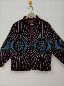 Evil Eye Suzani <b>Jacket</b> Vintage Boho Embroidered Coat for <b>Women</b> Handcrafted Eye Motif Suzani <b>Jacket</b> Boho Chic Festival Wear - Product Image 2