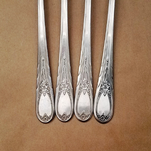 Ensemble de couverts en laiton plaqué or vintage, design minimaliste et écologique, logo personnalisé pour la maison, l'hôtel, le restaurant, le mariage, Noël - Product Image 1