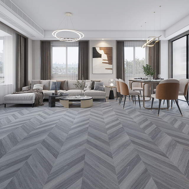 100% Waterproof Custom 4.0Mm 5.0Mm Durable Edge Spc Chevron Herringbone Lvp Luxury Vinyl Plank Spc Click Flooring With Ixpe