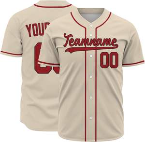 Tenue de baseball imprimée de haute qualité avec couleurs et logos personnalisés, tissu respirant 100 % polyester, col en V pour clubs et ligues - Product Image 5