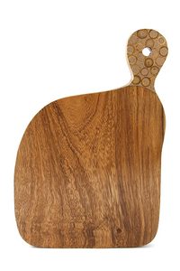 Tabla de servir ecológica de madera de suar con incrustaciones de bambú de 31 cm, tabla de cortar de acacia de grado alimenticio para uso en la cocina. - Product Image 2