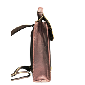 Sac à dos pour ordinateur portable unisexe en cuir véritable multifonctionnel marron, style minimaliste, nouveau design 2026, usage quotidien, fermeture éclair - Product Image 3