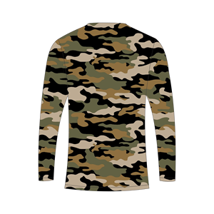 Camiseta de Manga Larga Sublimada Personalizada para Hombre, Patrón Clásico de Camuflaje Woodland, 100% Trackstar OEM, Marca Privada TSI-G05-P0775 - Product Image 3