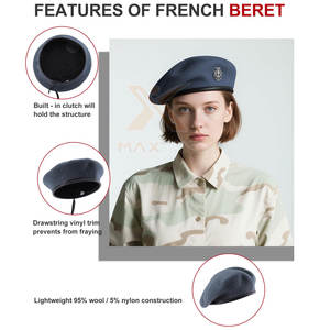 Fabrication pakistanaise de bérets au design nouveau, bérets sur mesure légers, bérets résistants - Product Image 3