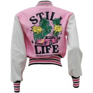 Chaqueta universitaria de invierno estilo bombardero vintage transpirable con bordado de chenilla de lana por sublimación Fl con logotipo personalizado de talla grande para hombre - Product Image 4