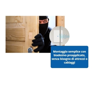 Kit of 2 Smart Home 433MHz <b>Wireless</b> Door Sensors with Magnetic Contact <b>Wireless</b> <b>Doorbell</b> for Door and Window Opening Alarm - Product Image 5