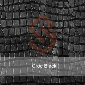 Veste de motard en cuir de peau de crocodile noire pour hommes en cuir de vachette véritable fermeture à glissière personnalisée en relief grande taille - Product Image 2