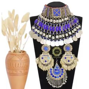 Women's Fashion Afghan Kuchi Vintage Jewelry <b>Sets</b> Light weight Breathable <b>Necklace</b> <b>Earrings</b> <b>Set</b> for Weddings in Custom Pattern - Product Image 6