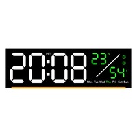 Huayang 6677 RGB Ambiente-Licht LED Digitaluhr Wand- und Tischuhr Doppelnutzung Doppelalarm Timer Temperatur Wochentag Datum Automatische Dimmung