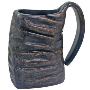 CUERNO DE BÚFALO TAZAS INDIA FÁBRICA PRODUCTOS ARTESANALES Cuerno Taza para beber Nuevo diseño Cuerno natural Beber vikingo original - Product Image 3