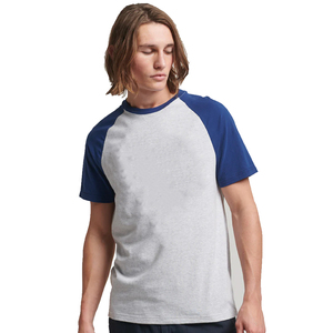 Camisetas Raglán Personalizables para Hombre, de Algodón 100%, Estilo Hip Hop, Manga Corta, Jersey a Rayas, Talla Grande - Product Image 1