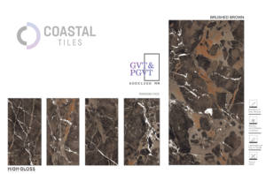 Modern Classic 600x1200MM Brushe Brown High Glossy Tiles 24X48 para función de ladrillo refractario de pared interior Las mejores tarifas - Product Image 4