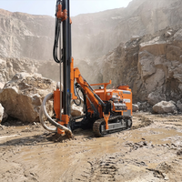 Foreuse de surface DTH ZGYX420TA avec compresseur d'air pour utilisation en extérieur, profondeur de forage sur chenilles 21m avec dépoussiéreur à sec