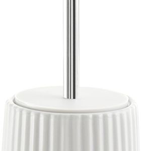 Afrodite Plisse' serie portaspazzolino bianco in ceramica da 1 confezione - Product Image 3