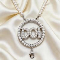 Nouveau style personnalisé – Collier pendentif étoile orientale en perles d'imitation bouddhistes DOI pour femme – Lanière de commande pour sororité