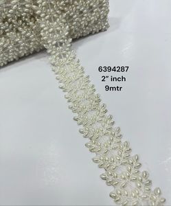 Lacets brodés sur mesure avec des fleurs multicolores lacets or argent or terne pour robe de mariée - Product Image 5