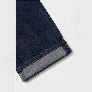 Pantalones Vaqueros de Mezclilla de Algodón Ajustados para Hombre, al por Mayor, Personalizados, Tallas Grandes, Color Personalizado, Parches, Estilo Recto, Lavado Claro, 3D - Product Image 6