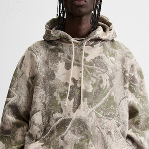 Sudadera con capucha de gran tamaño para hombre de algodón y poliéster de 500gsm de peso pesado personalizada, sudaderas de invierno de manga larga, técnicas bordadas - Product Image 3