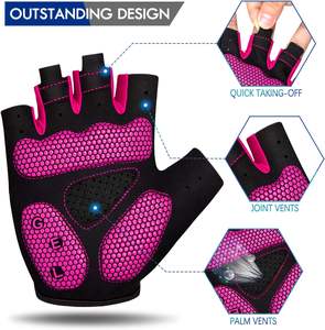 ถุงมือขี่จักรยานครึ่งนิ้วถุงมือป้องกันการลื่นสำหรับขี่จักรยานอุปกรณ์กีฬาป้องกันการออกแบบโลโก้ได้ตามต้องการ - Product Image 2