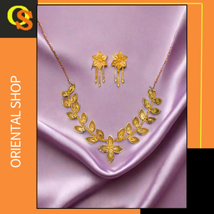 Necklace Earrings <b>Set</b> with 22K Gold Plated Premium Designed <b>Women</b> Wear Necklace Earrings <b>Set</b> <b>Jewelry</b> Uses - Product Image 2