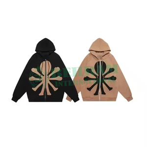 Sweats à capuche en coton polaire avec fermeture éclair complète personnalisés OEM Sweatshirts à capuche personnalisés en éponge française de haute qualité pour hommes - Product Image 5