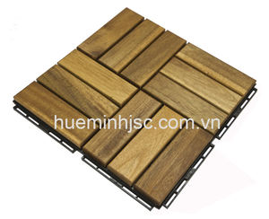 Tuile de terrasse en bois d'acacia-Meilleure vente Tuile de terrasse en bois d'acacia au design moderne 12 lattes DIY du Vietnam pour l'extérieur et l'intérieur - Product Image 4