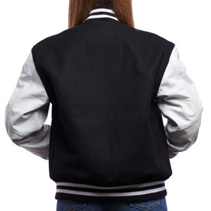 Nouvelle mode : Vestes pour femmes à manches longues en cuir, style bomber universitaire et coupe courte, vente en gros - Product Image 4