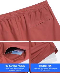 Custom Athletic Mesh <b>Shorts</b> <b>with</b> Compression Liner <b>Phone</b> <b>Pocket</b> Sporty Style for Workout Sports Fitness Gym Running Jogging - Product Image 5