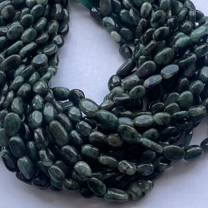 Cuentas de Piedras Preciosas Naturales de Esmeralda Verde de 6 mm, 8 mm y 10 mm, Lisas y Ovaladas, Certificadas por IGI para la Creación de Joyas - Product Image 2