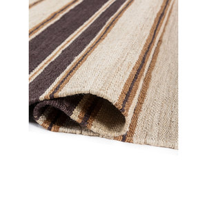Tapis tissés plats Nomadic Threads PDJT-777 en jute et chanvre rayés ivoire pour usage domestique - Product Image 2
