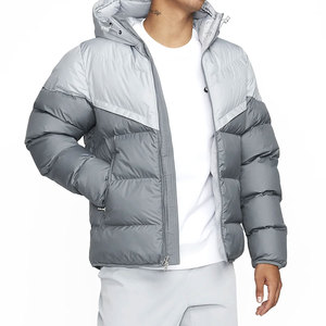 Chaquetas de Invierno Personalizadas para Hombre, con Frente de Lona, Cierre de Cremallera Transpirable, Logotipo Personalizado, Estilo Urbano Cálido - Product Image 3