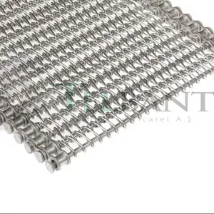 Manufacturer SS304 Mesh Belt Efficient heat resistant stainless steel flat flex wire mesh chain conveyor belt European Quality