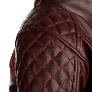 Chaqueta de cuero de manga larga acolchada de alta calidad para hombre Diseño de moda transpirable Chalecos de cuero personalizables al mejor precio - Product Image 4