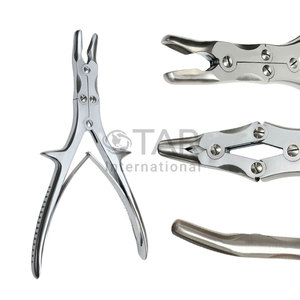 Stille Luer Bone Nibblers Cutter Forceps Curved 8,75 "Acero inoxidable 10mm Corte Bite Bone Cutting Instrumentos médicos - Product Image 1