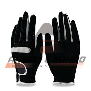 Ahmad Fahad Industry Guantes de golf de alta calidad personalizables en blanco y negro con opción de logotipo personalizado para uso deportivo - Product Image 6