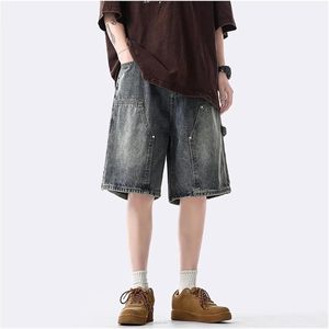 Streetwear Baggy Jorts été Y2K Vintage lavage à l'acide Jean Shorts mode bouton demin court baggy y2k jorts demin court - Product Image 5